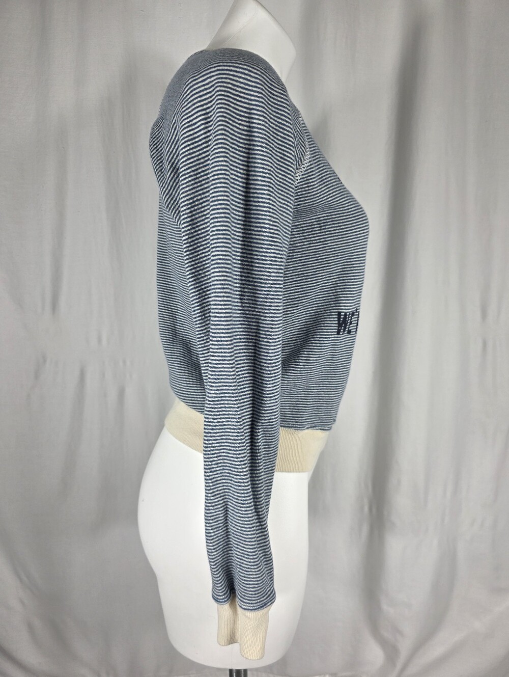 THE GREAT. Eagle Striped Sweatshirt Top 100% Cotton Made In USA Size 0 Heritage - Picture 4 of 10